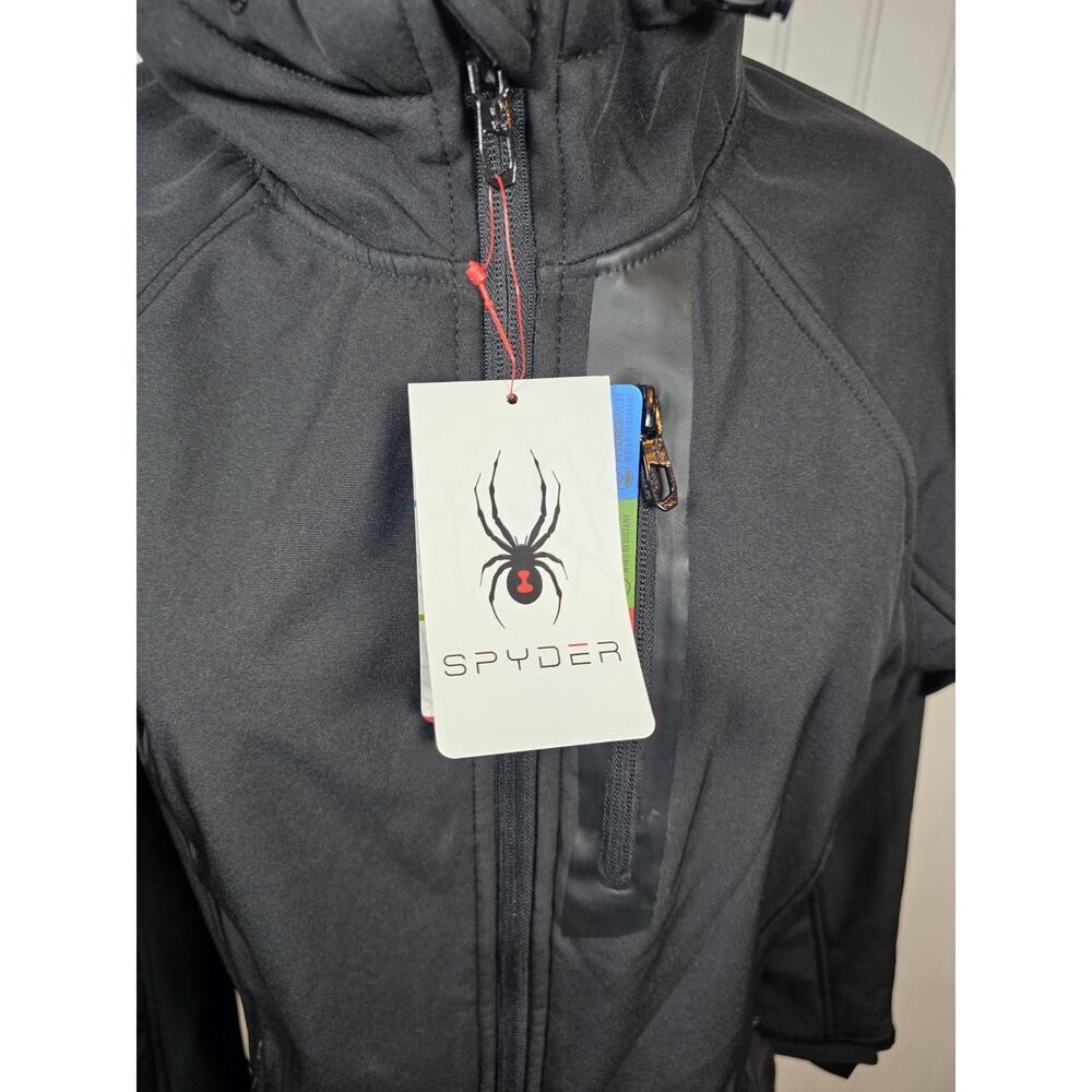 Spyder Softshell Ski Jacket Women's Large NWT Black Pockets - Picture 3 of 13